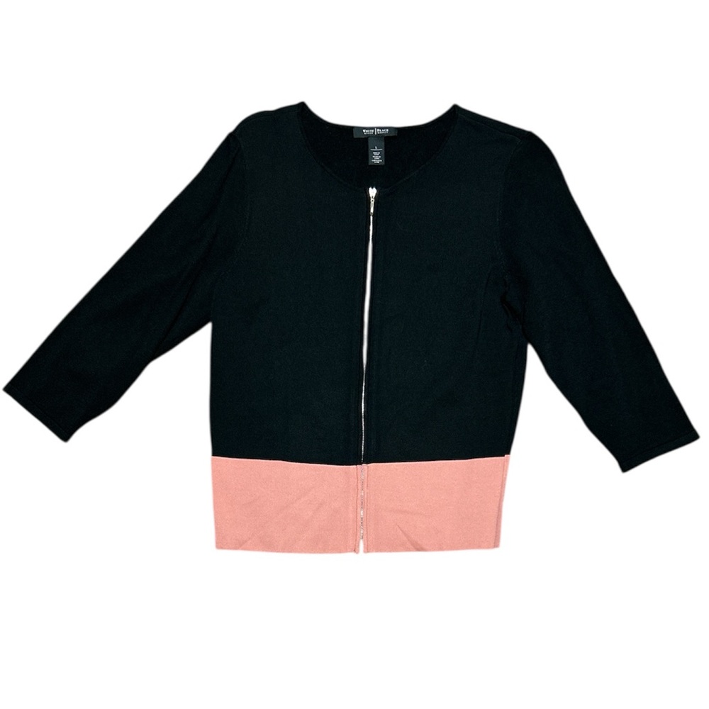 White House Black Market Zip-Up top. 
Size L